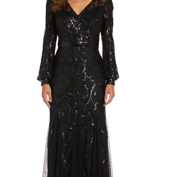 R&M Richards Black Sequin Formal Gown - Picture 11 of 11